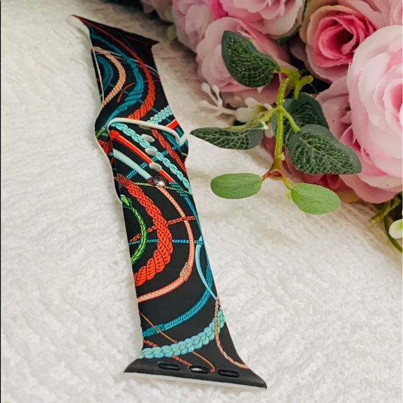 Accessories - For Apple Watch Large  Multi Print Silicone Band